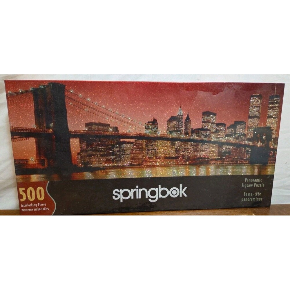 Springbok New York City Skyline Panoramic 500 Piece Jigsaw Puzzle 2001 New